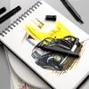 Up Turning Loose-Leaf Sketchbook Taking Notes Memo Notepad Portable Hand Ledger  Office