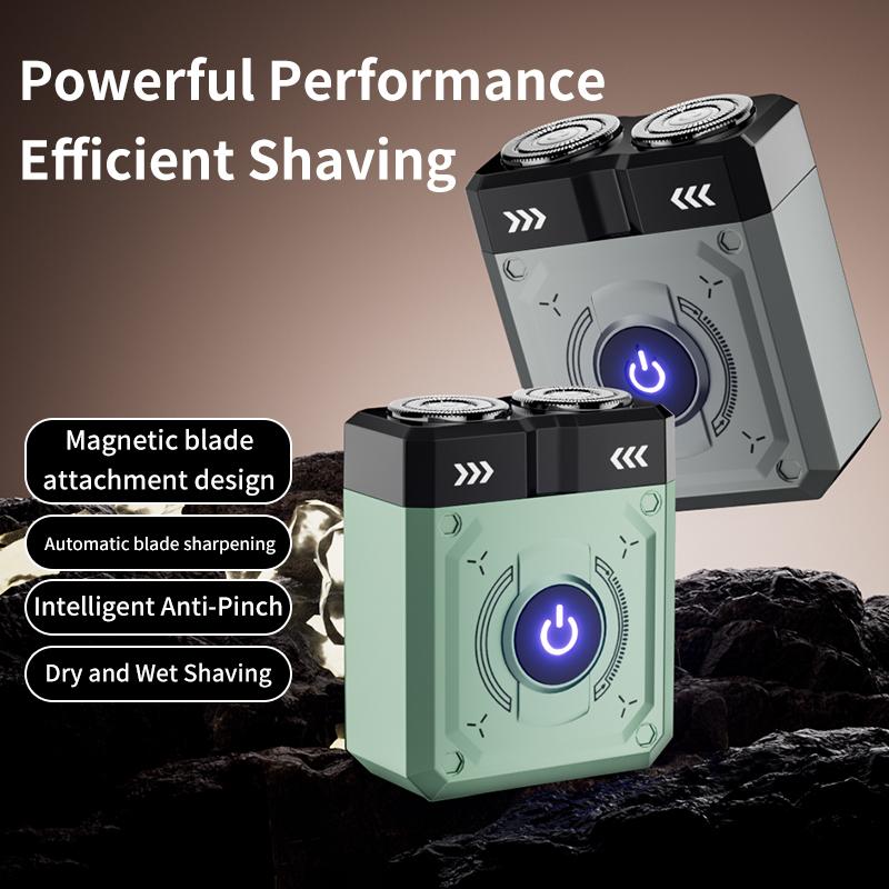 2026 New Upgrade Mini Portable Electric Shavers New Model Dual-Head USB Rechargeable Men Shavers Beard Trimmer for Home,Car,Office,Business Trip серый