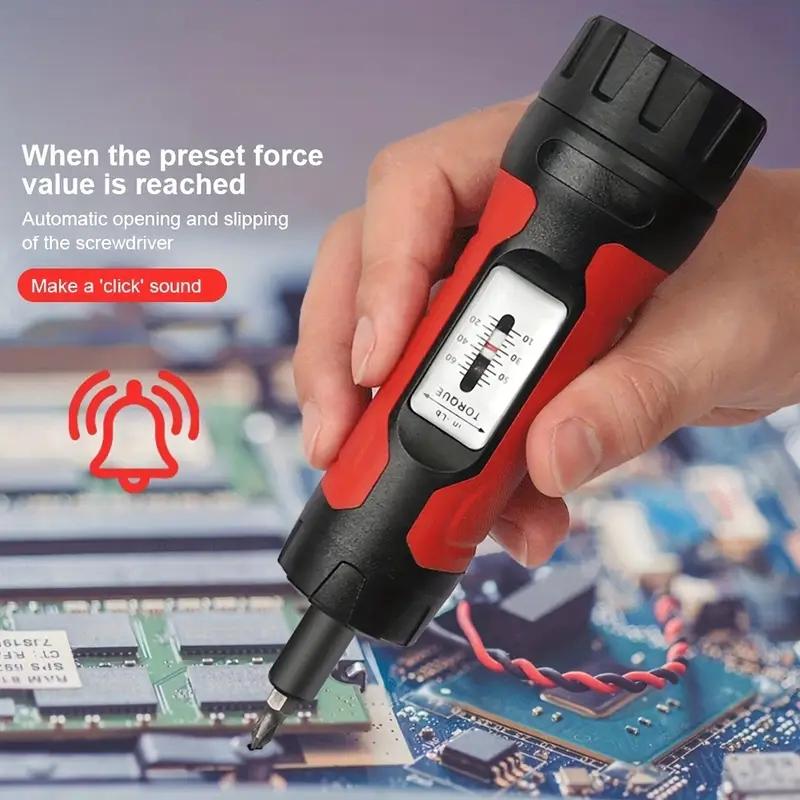 21pcs Preset Torque Screwdriver Set Adjustable 10-65in.lb Manual Torque Bicycle 1/4 Inch Torque Screwdriver Bicycle Repair Tools