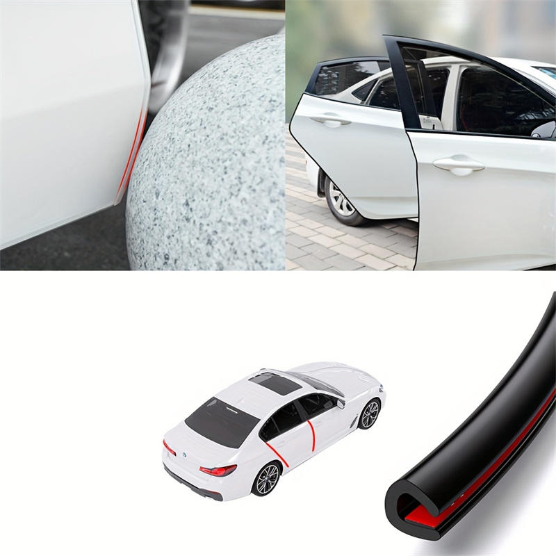 5/8M PVC Car Door Edge Protection Strip Auto Door Anti Collision Strip Door Moldings Trim Adhesive Scratch Protector