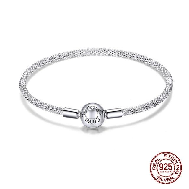 925 Sterling Silver Bracelet –Barrel Snap Clasp ,Cubic Zirconia ,Bangle Bracelet ,Chain Bracelet ,Charm ,Sizes 17 –21