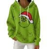 Women's Fashion Casual Christmas Print Pullover Long-Sleeve Hooded Sweatshirt