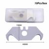 10Pcs Heavy Duty Steel Hook Blades Utility Spare Parts Pocket Pointed Blade Tool