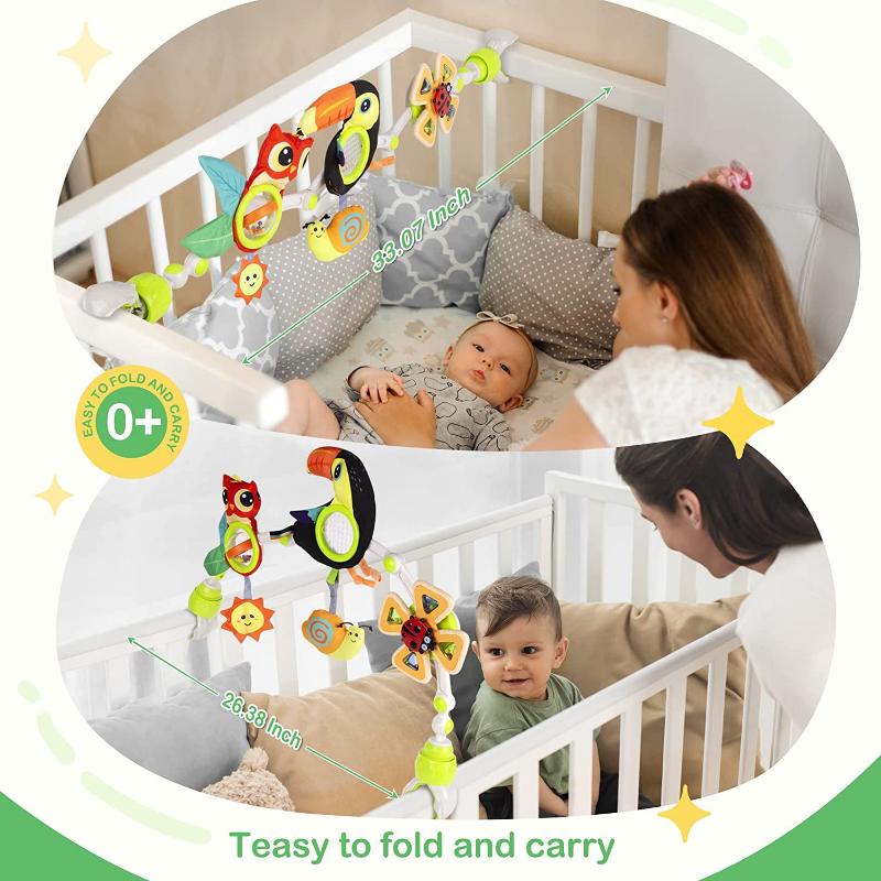 Baby Toy Stroller Arch Musical Rattle Adjustable Clip Crib Mobile Hanging Bed Bell 0 12 Months Educational Toys for Newborn Gift