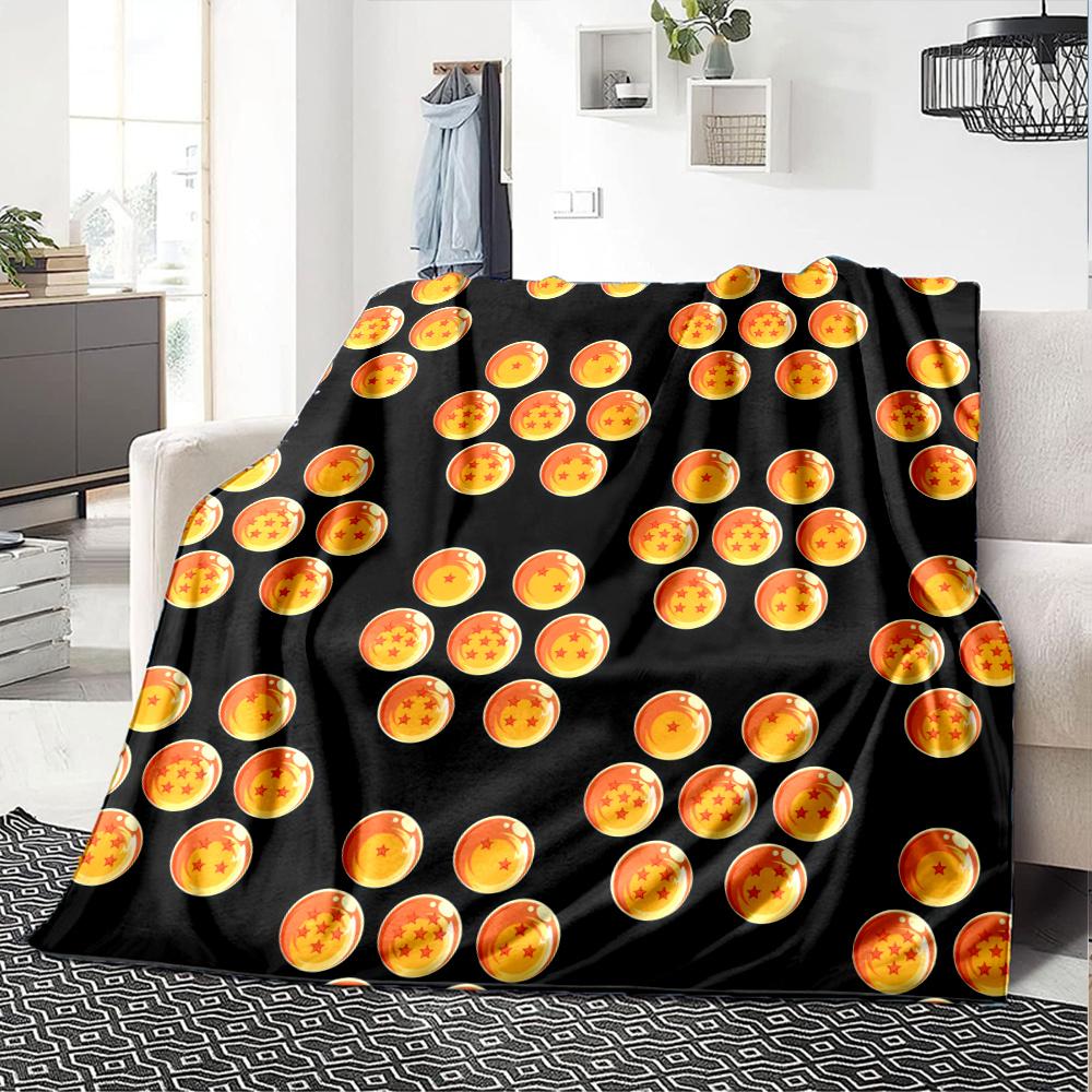1pz Coperta in Flanella con Motivo Logo Dragon Ball Z Adatta a Tutte le Stagioni Per Arredamento Casa Calore e Comfort Regali Regalo Festivo