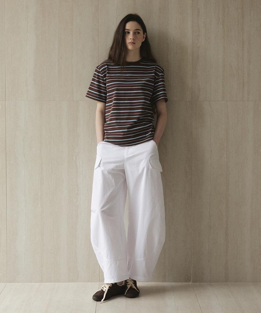 Seutyudioaenpaleukeu Cargo Cutline Pants_White