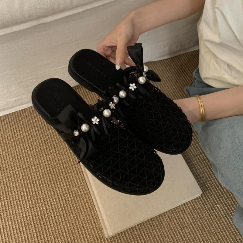 

New design sense niche mesh flat Mary Jane single shoes women s shoes ballet shoes new shoes single shoes 35 чорний