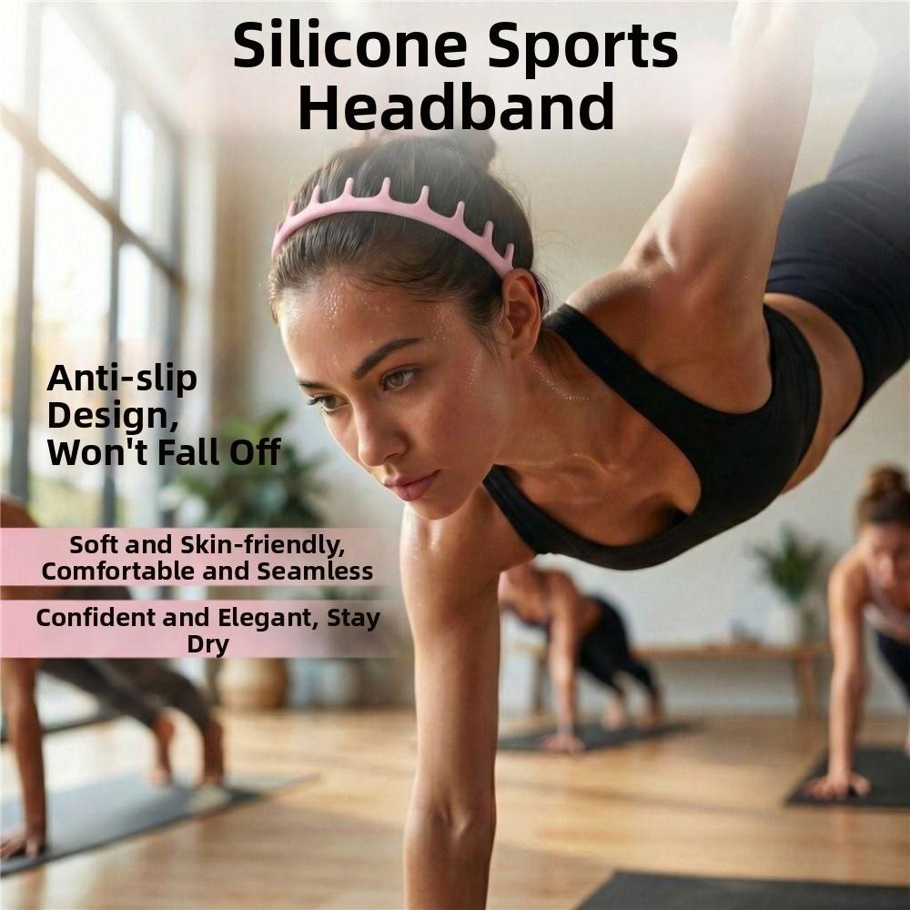 Universal Size Silicone Headband Flexible Zig Zag Headband  All Ages & Activities