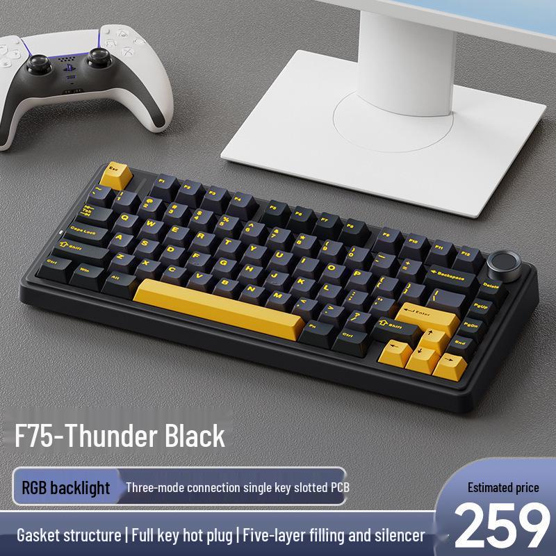 Wolfspider F75max Tri-Mode Wireless RGB Mechanical Gaming Keyboard with Customization and Side Engraving.