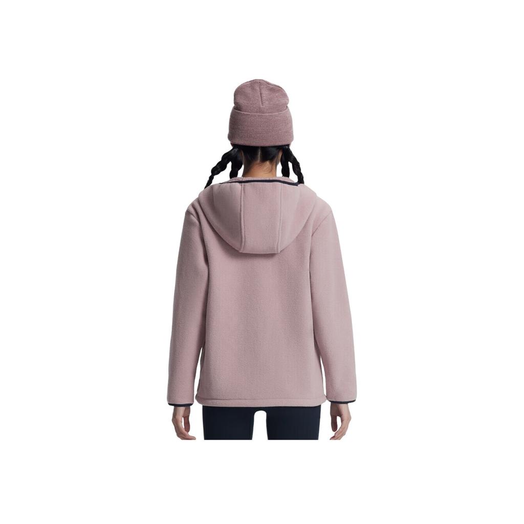 Under Armour Logo Color Block Knit Hooded Sports Long Sleeve Fleece Jacket Women jackets 6010177-673