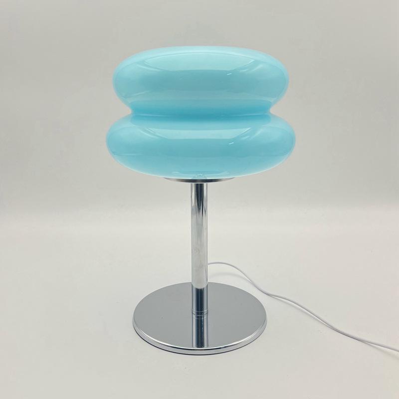 

Heart Glass Table Lamp: Simple Living Room Decor & Ins Lollipop Projector USB Warm Light Switch синий