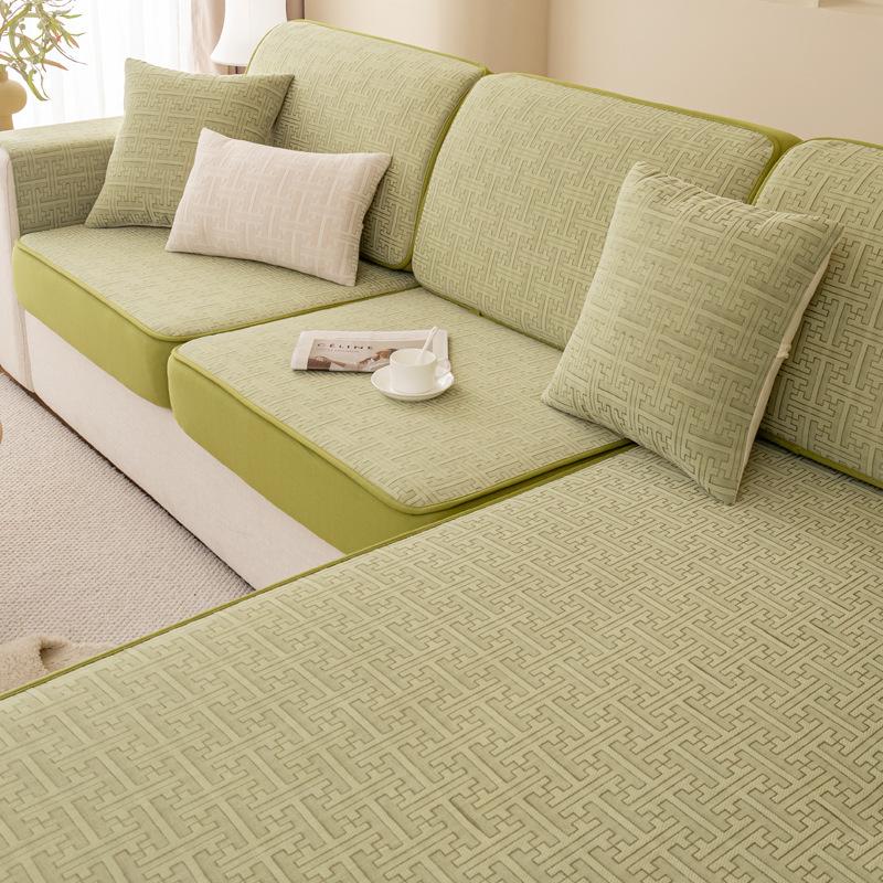Chenille Sofa Cover All-Inclusive Universal Cover Cover Cover Four Seasons Universal Three Seats One Art-Sofa Stool Cushion Living Room