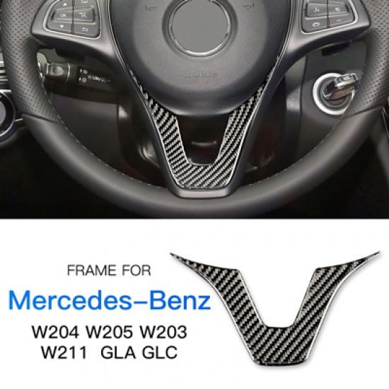 

AIRSPEED для Mercedes Benz W204 W205 W211 W203 GLA GLC Наклейка Аксессуары Отделка салона из углеродного волокна Рулевое колесо автомобиля A