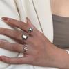 Pure S925 Fashionable Silver Geometric Style Adjustable Ring For Stylish Women Gifts