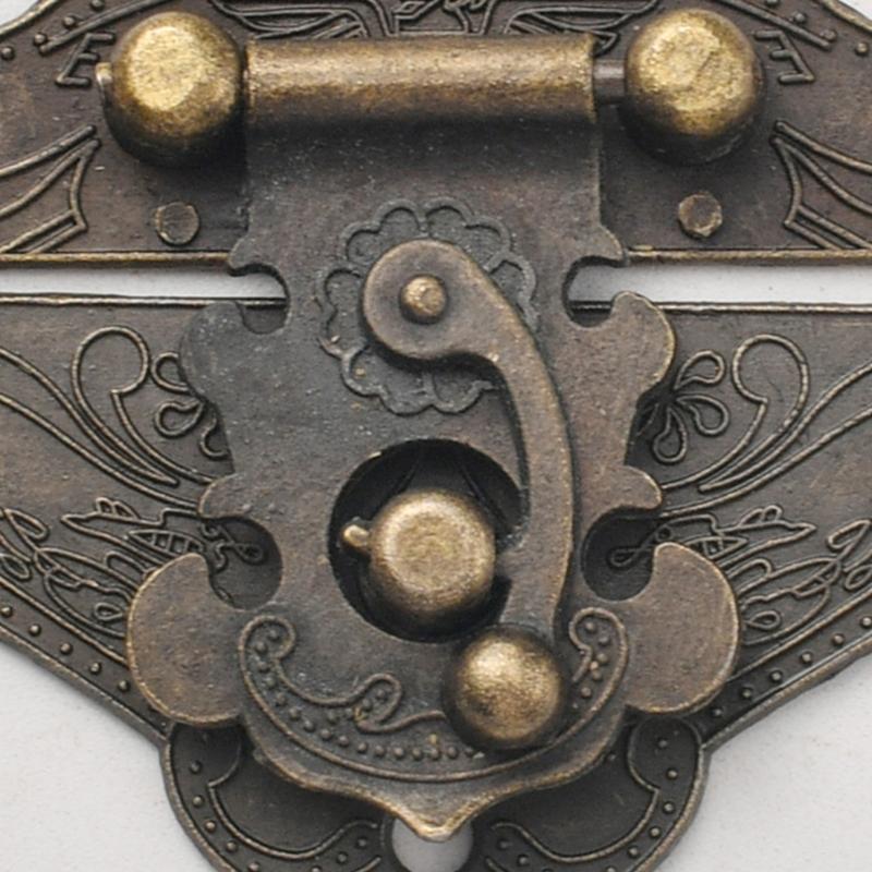 Retro Metallkastenriegel Dekoratives Schloss Traditioneller Schubladenverschluss Geeignet für Antike Holztruhen & Schränke