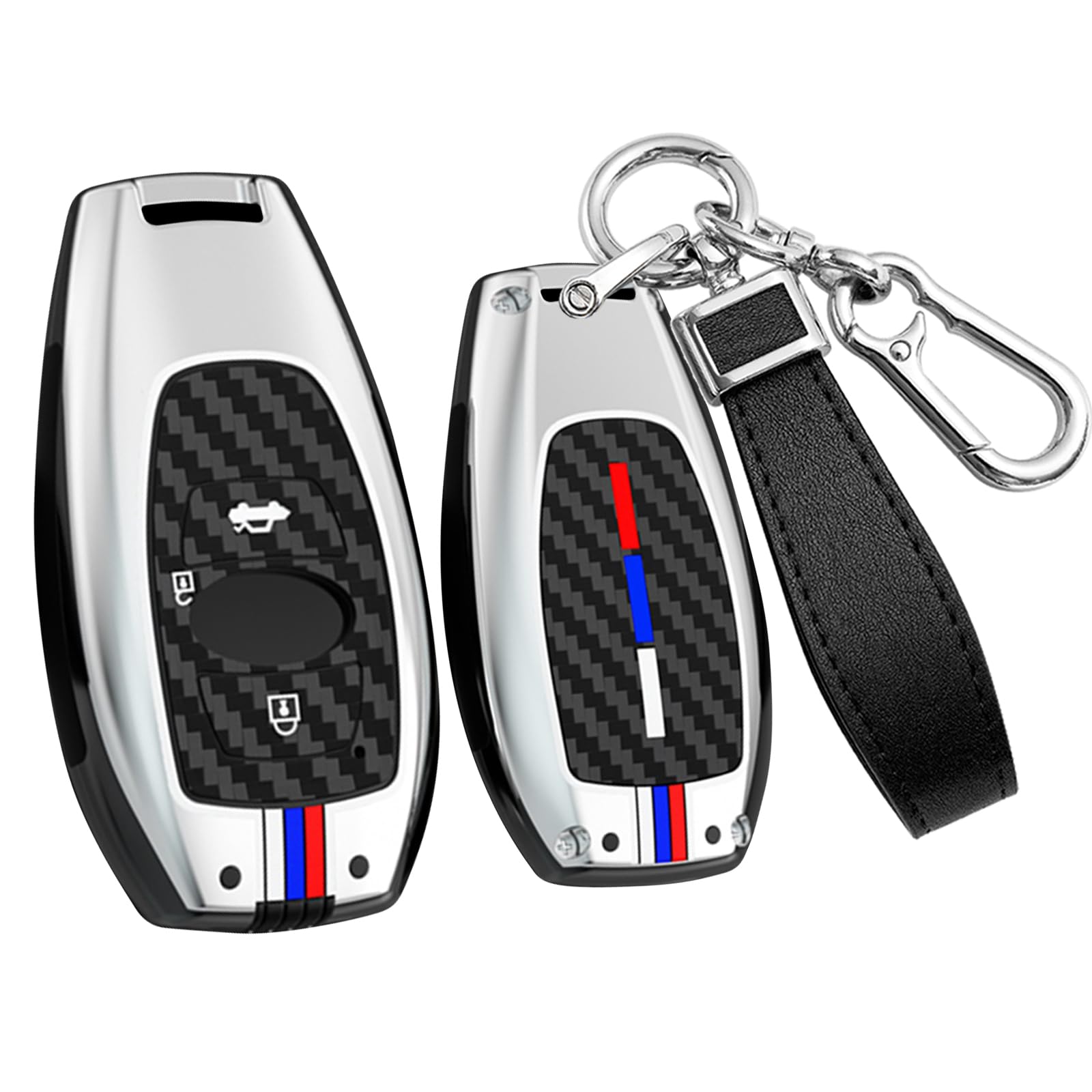 

SANRILY 2023 Impreza Crosstrek Forester Revogue Sti BRZ Чехол для ключа для Subaru Premium Цинк Compatible with car genuine серебряный