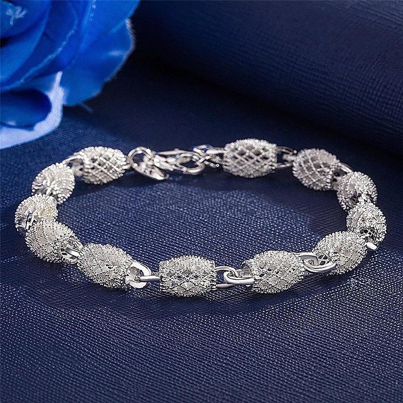 925 Silver Beads Charm Bracelets For Women Luxury Hollow Adjustable Lucky Ball Bracelet Wedding Party Fine Jewelry Gift