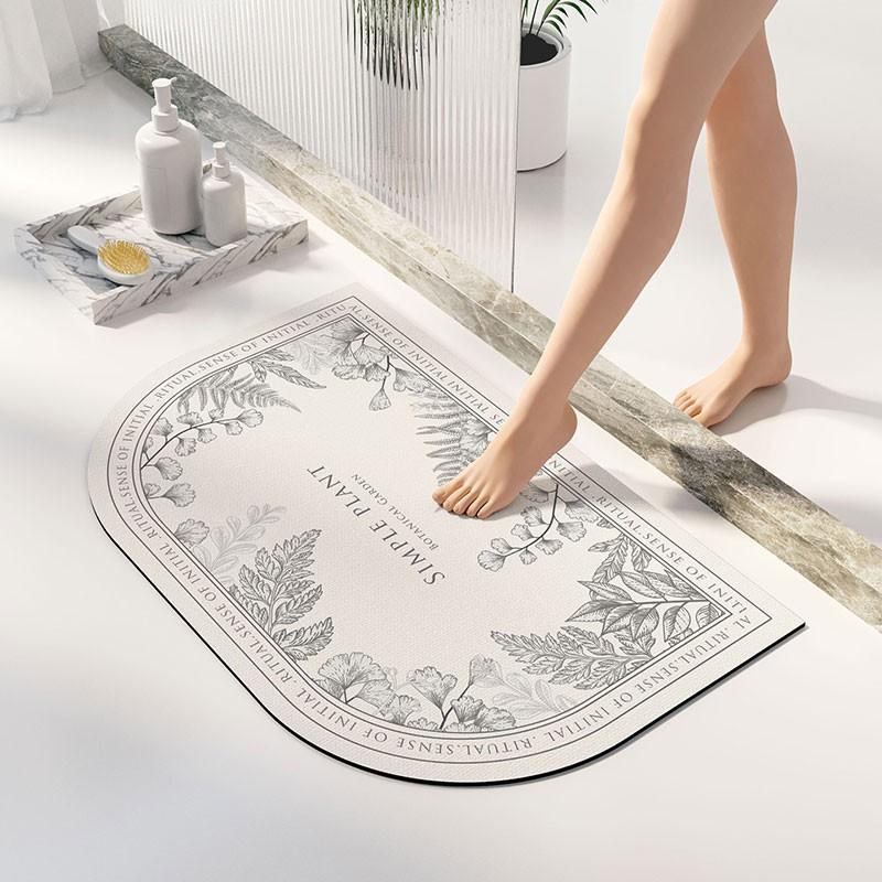 

Овальный коврик для пола в ванной комнате, мягкий коврик для ног с диатомовой грязью, для пожилых людей, беременных женщин и детей, противоскользящий коврик для пола в ванной 40 * 60cm
