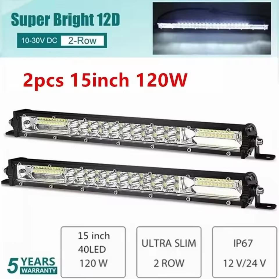 12D LED Light Bar 60W 120W 180W Work Light 12V 24V for Offroad Truck ATV Tractor 4X4 LED Bar 4WD Driving Lamp