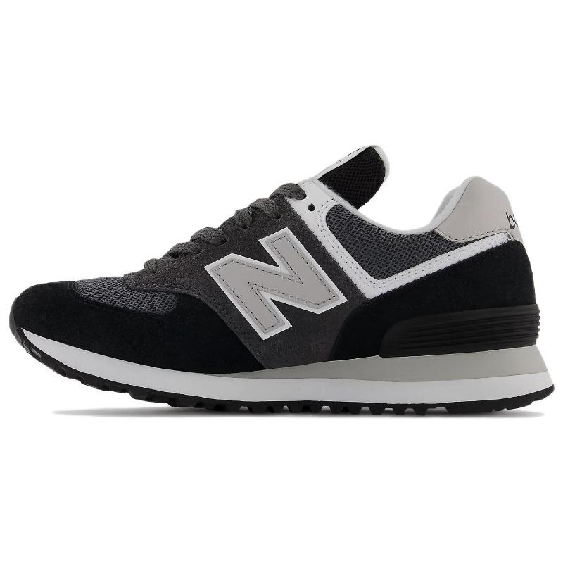 New Balance 574 Women Black Gray Low Top Running Shoes WL574VI1 36.5