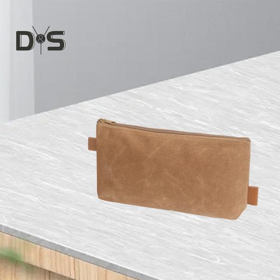 Geantă de depozitare a sculelor Pânză ceară udă rezistentă, portabilă, multifuncțională, cu fund plat, instrumente, gadgeturi, pungă organizatoare, consumabile pentru exterior