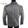 Casual Suit Coat Lapel Long Sleeve Two-Button Regular Fit Suit Jacket with Flap Pockets Short Plush Business Outerwear