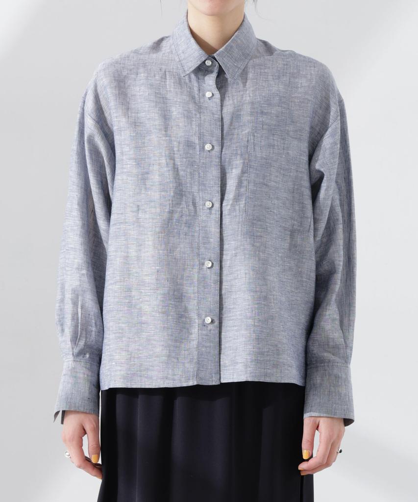 Nano Universe European Flax Sheer Shirt Be Paired with Other F 040 Beige (Can Items) Women's 669-5120300