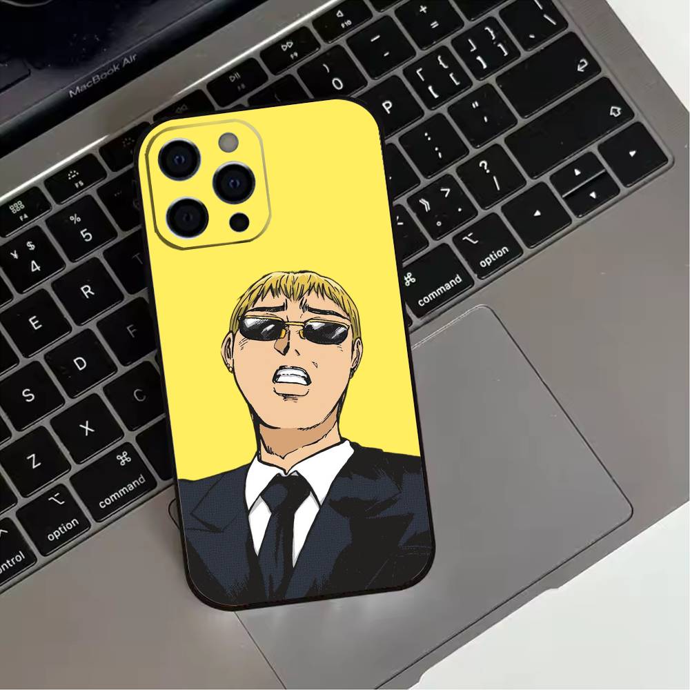 GTO G-Great T-Teacher O-Onizuka  Phone Case For iPhone 17,16,15,14,13,12,11 Plus,Pro Max,XS,Soft Silicone Black Cover