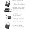 Padlock Digits Combination Lock,Button Combination Security Padlock Digital Lock, for Gym or Sports Locker, Case, Toolbox, Fence, Hasp Cabinet