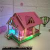 3D Wooden DIY Log Cabin Model - Creative Handmade Villa Puzzle for Adults