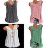 Women's Summer Loose Sleeveless Vest T Shirt Blouse With Elegant Boho Lace Design