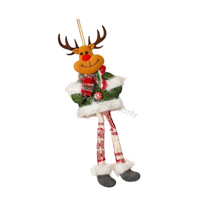 Santa/Snowman/Deer/Bear Christmas Hanging Doll Office Home Seasonal Accessory 6XDE