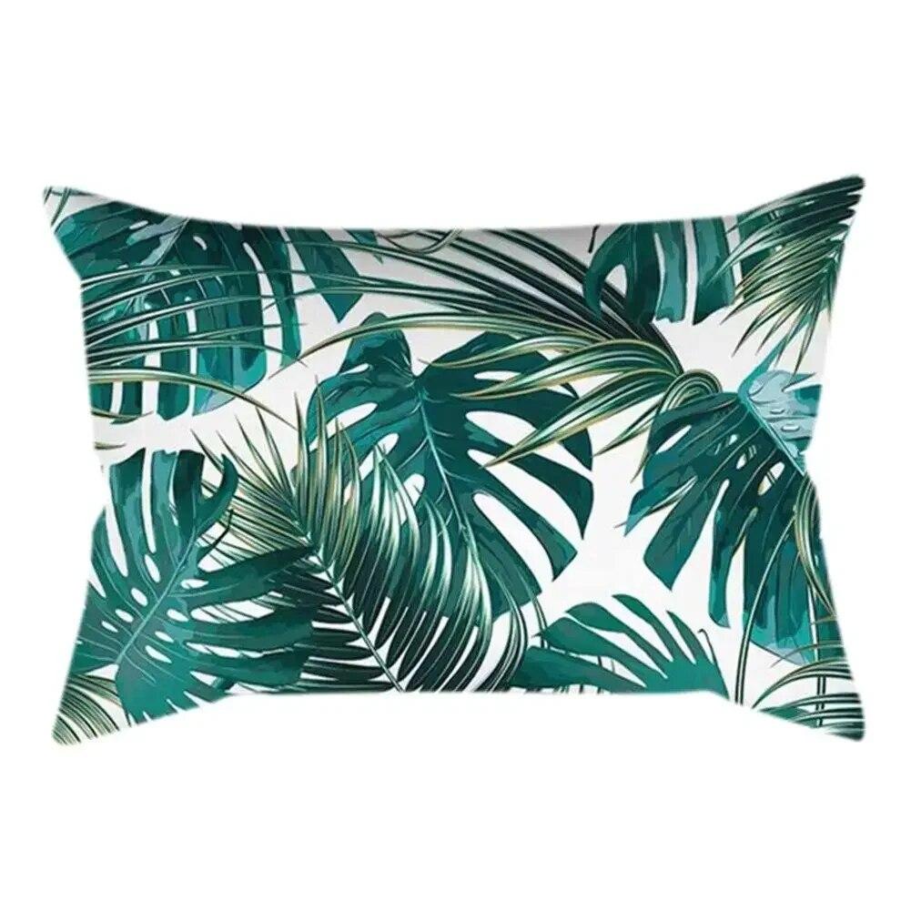Rectangle Cushion Cover Plant Art Polyester Home Decor Elegant Pillow  For Living Room Sofa 30x50cm