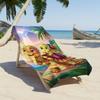 Cute Cartoon Turtle Family Beach Towel Blanket Tropical Summer Pool Mat Novelty Beach Decor Gift Resort Home Decor Print