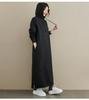 Long Sleeve Plus Size Vintage Hooded New In Dresses for Women Casual Loose Spring Autumn Sweateshirt Dress