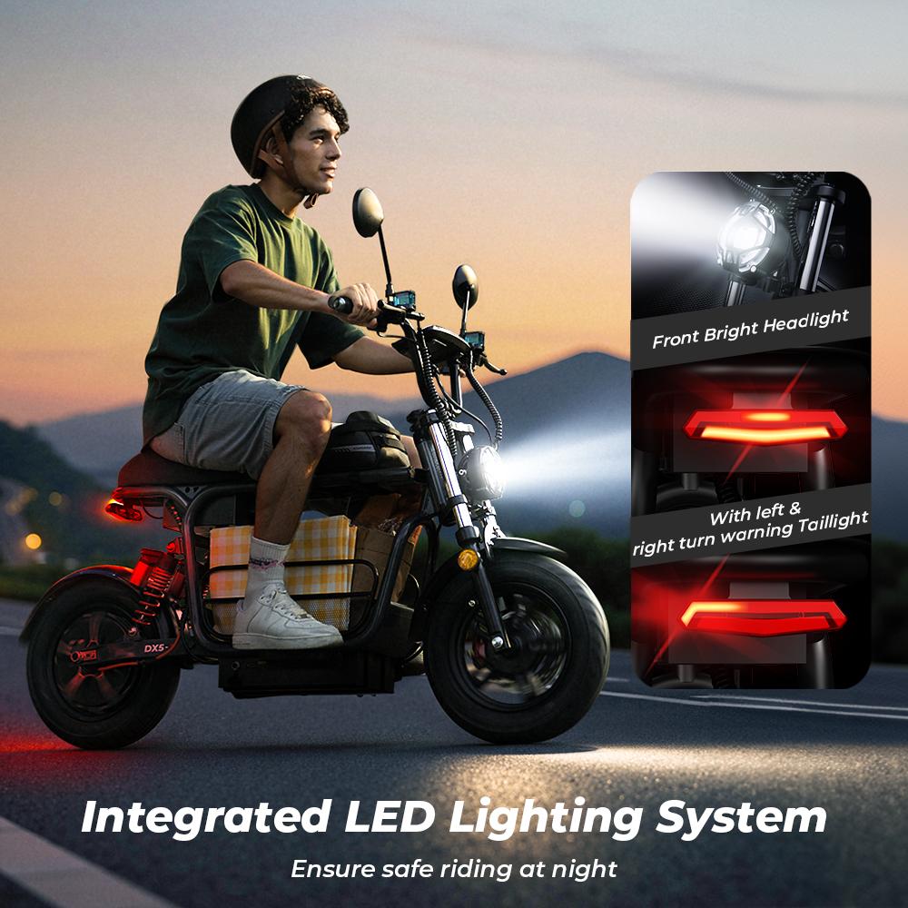 iScooter DX5 Electric Scooter 15.6Ah 16'' Tires NFC Start  60-72KM Range Adult scooter Max Load 150KG escooters