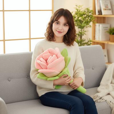 Bouquet Créatif Rose Simulation Réaliste Romantique Rose Rouge Douce Bouquet Coeur à Tenir Coussin Floral Réaliste Accessoires de Jeu