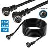 Mini DIN 6 Pin Cable 1.8 Meter Male to Male Double Right Angle Connector Copper Core Extension Cord