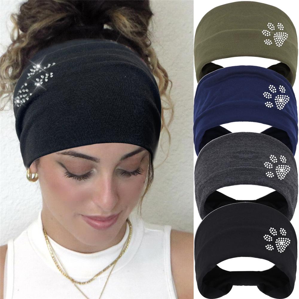 Trendy Elastic Hairband Stretchy Solid Color Turban Photo Shoot Y2K Hair Accessories for Women