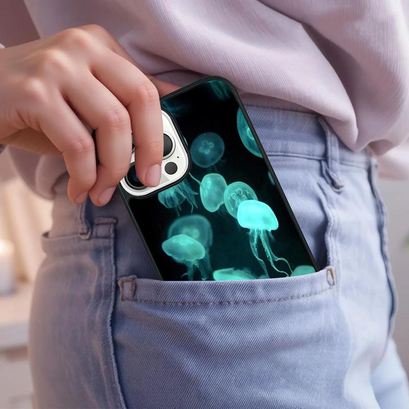 Jellyfish Phone Case For iPhone 17 Air 15 16e 14 13 Pro Max Coque 12 11 Pro Max PLUS cover
