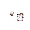 Multifunctional Desktop Storage Box with Cartoon Wooden Wall Clock Battery Powered Organizer for