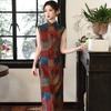 Republic of China style new Chinese sleeveless Suzhou long cheongsam improved young 1011 new women's high sense summer