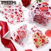 50pcs Valentine's Day Party Drawstring Bag Heart Gift Bags Jewelry Pouches Pouch Drawstring Bags for Jewelry Packaging Valentine's Day Gift Bag