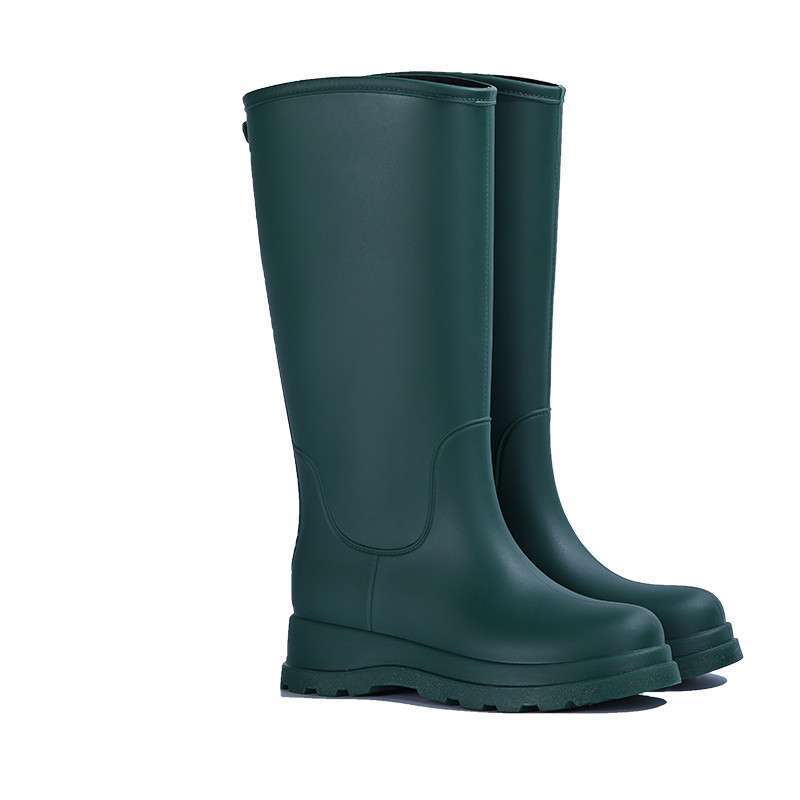 Japonské vysoké holínky dámská móda svrchní oděv protiskluzové, vodotěsné a oděruvzdorné integrované gumové boty kuchyňské dlouhé holínky měkká podrážka