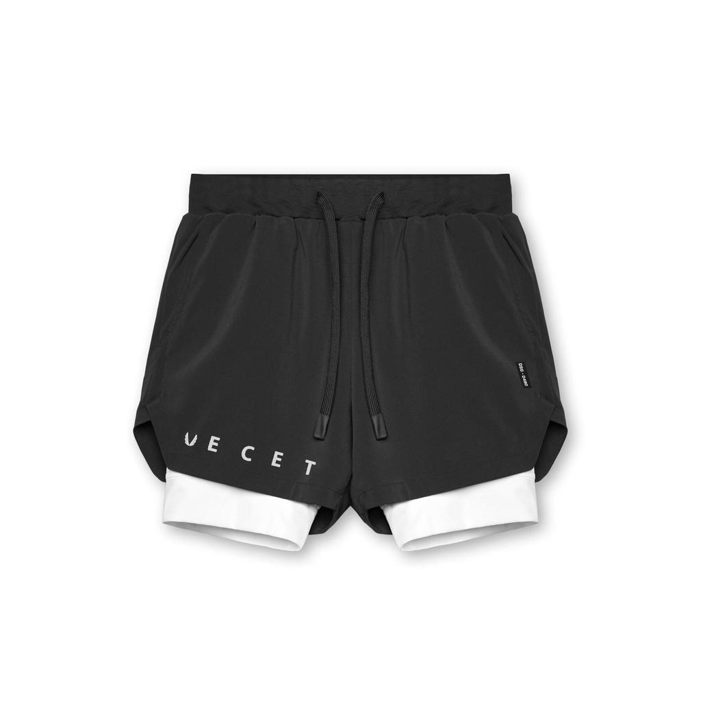 Pantalones Cortos de Verano 2 en 1 de Secado Rápido para Hombre Gimnasio Fitness Running Bodybuilding Jogging Pantalones Cortos Casuales Entrenamiento Baloncesto Masculino