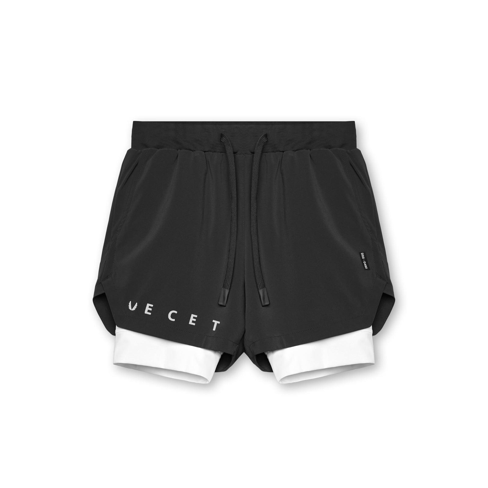 Elegant Home Furnshings Heren Sportschool Fitness 2-in-1 Sneldrogende Shorts Zomer Hardlopen Bodybuilding Joggen Casual Korte Broeken Training Heren Basketbal Onderkleding XL