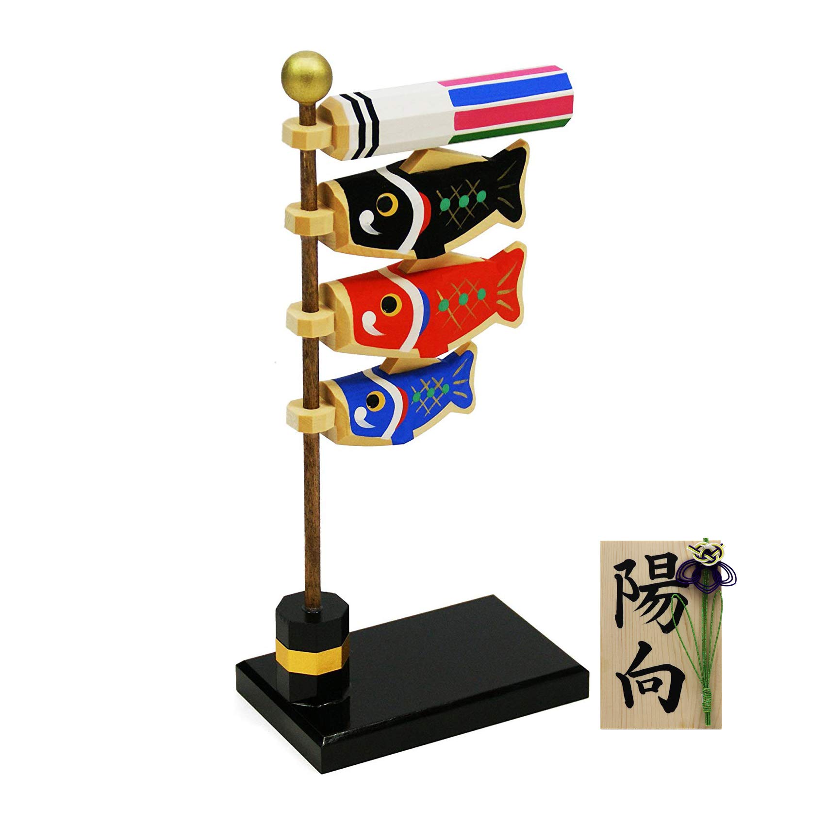 

Osaka Choseido May Doll Carp Streamer Indoor Compact Mini Wooden Itto Carving Name Engraved Wooden Tag Bonus Nagumo Ozora Carp Streamer (Sent