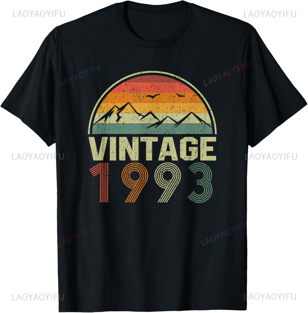 32 Year Old Gifts Vintage 1993 Cassette Tape 32th Birthday TShirt Print on DeUnisexd Streetwear Vintage T Shirt Camiseta Hombre