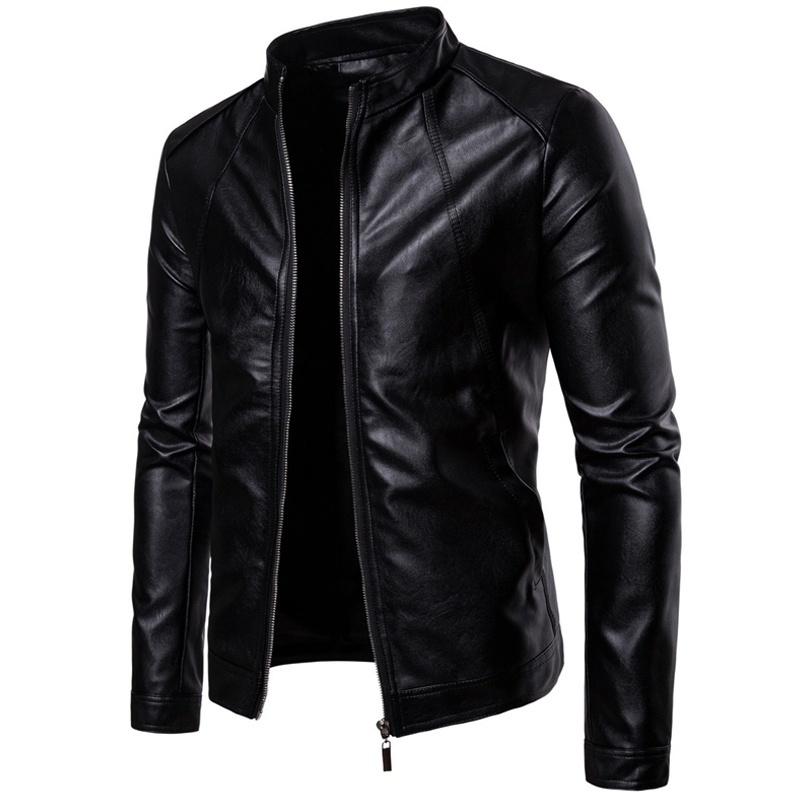 Men Leather Jacket Autumn Winter Fashion Motorcycle Style Male Business Casual Coat Western Mens Cowboy Jackets