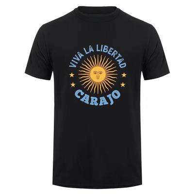 VIVA LA LIBERTAD CARAJO T Shirt Summer Funny Men Cotton Streetwear Tops Short Sleeve T-shirt Man Clothes Top